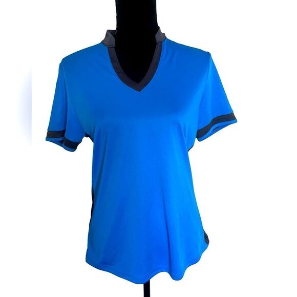 NWT CALLAWAY GOLF OPTI-DRI SUN PROTECTION POLO IN BLUE WOMENS SIZE MEDIUM - Picture 1 of 11